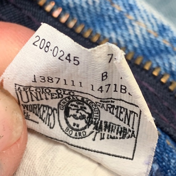 Vtg 70s 80s LEE JEANS MADE IN USA Men’s 36x30 Skyriders Distressed Torn Stained - Picture 12 of 12